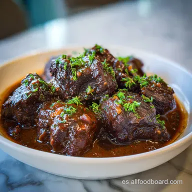 Receta Carrilladas al Vino Tinto para 4 Raciones Tarjeta de receta