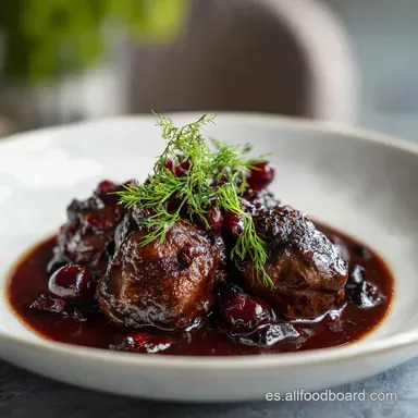 Carrilleras de Ternera al Vino Tinto (4 Porciones) Tarjeta de receta