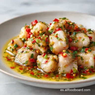 Ceviche de Pescado para 4 Personas Tarjeta de receta