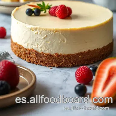 Cheesecake Cremoso New York: &iexcl;El Postre Estrella de la Abuela! Tarjeta de receta