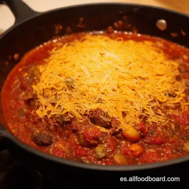 Chili Sin Carne a la Mexicana Vegan F&aacute;cil y Delicioso Tarjeta de receta