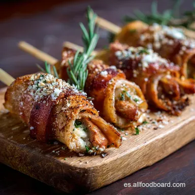 Cigarrillo de Pollo: Receta de aperitivo crujiente, f&aacute;cil y r&aacute;pido. Tarjeta de receta