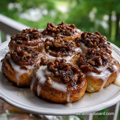 Cinnamon Rolls con Pecanas: El Secreto del Caramelo Pegajoso Tarjeta de receta