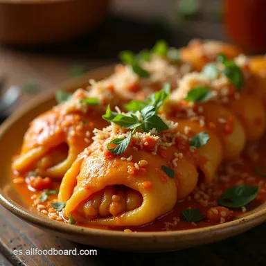 Receta de Conchiglioni con Pollo Cremoso y Catupiry al Horno Tarjeta de receta