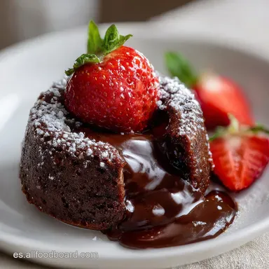 Coulant de Chocolate para 6 Porciones Tarjeta de receta