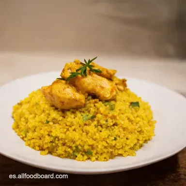 Cous Cous con Pollo al Lim&oacute;n Mi Secreto Mediterr&aacute;neo Tarjeta de receta