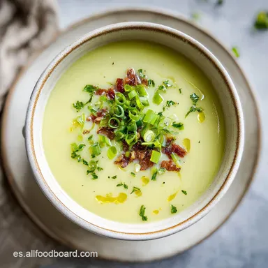 Crema De Puerros Francesa para 4 Raciones Tarjeta de receta