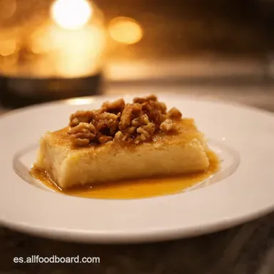 Cuajada con Miel y Nueces Postre Espa&ntilde;ol Como el de la Abuela Tarjeta de receta