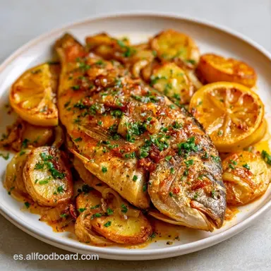 Dorada Al Horno Con Patatas Tarjeta de receta