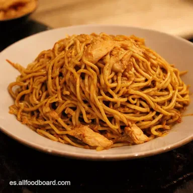 El Mejor Lo Mein de Pollo Casero Receta al Estilo Chino Tarjeta de receta
