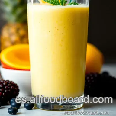 Smoothie "Despierta Tu Energ&iacute;a": &iexcl;Un Oasis Tropical! Tarjeta de receta