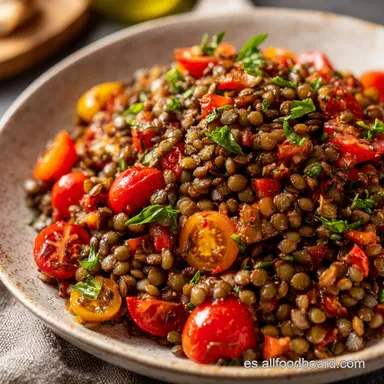 Ensalada De Lentejas Para 4 Raciones Tarjeta de receta