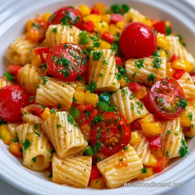 Ensalada De Pasta Con Verduras para 4 Tarjeta de receta