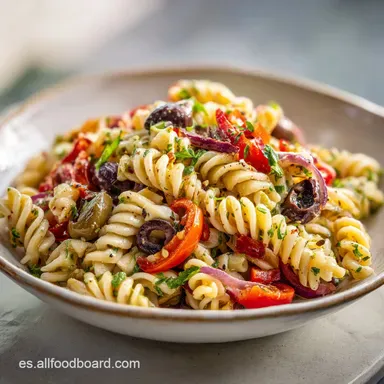 Ensalada de Pasta: Lista en 15 Minutos Tarjeta de receta