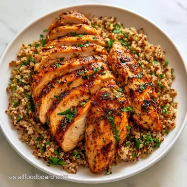 Ensalada de Pollo con Quinoa con Tahini Tarjeta de receta
