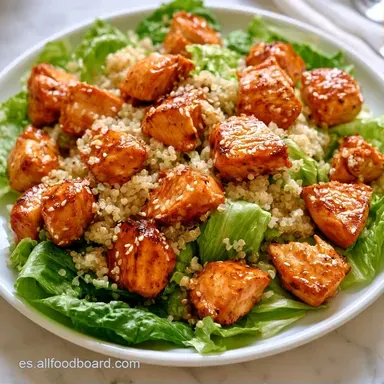 Ensalada de Pollo Quinoa y Cogollos 32min Tarjeta de receta