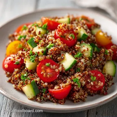Ensalada Quinoa Fresca Verano: 4 Personas Tarjeta de receta