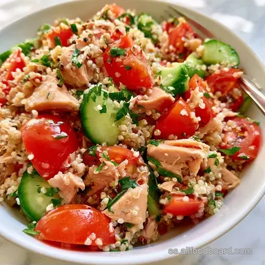 Ensalada De Quinoa Y Atún para 4 Personas Tarjeta de receta