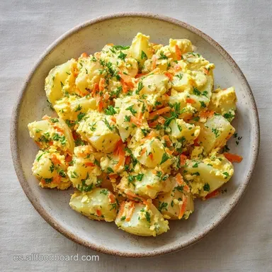 Ensaladilla Rusa Cl&aacute;sica Casera para 4 Tarjeta de receta