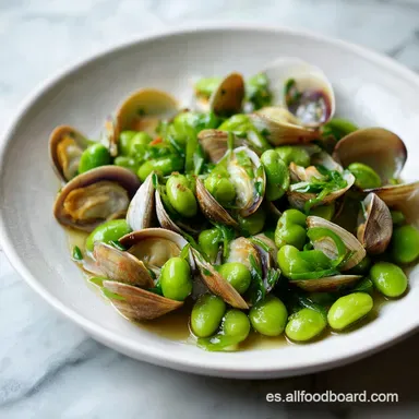 Fabes con Almejas Receta de la Abuela para 4 Raciones Tarjeta de receta