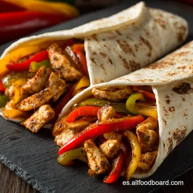 Fajitas de Pollo Caseras: &iexcl;Receta F&aacute;cil y Deliciosa! Tarjeta de receta