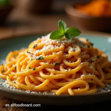 Receta de Fideo Cremoso Sublime Comida Reconfortante F&aacute;cil Tarjeta de receta