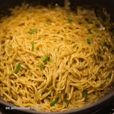Fideos Rel&aacute;mpago Mis EASY 30 Scallion Oil Noodles Favoritos Tarjeta de receta