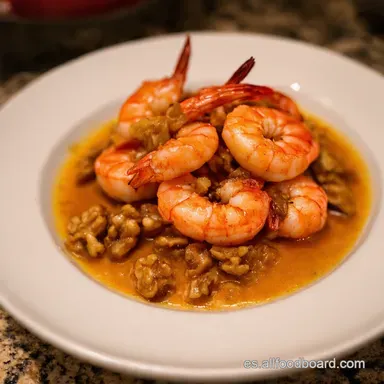 Gambas con Nueces Mejor que el Chino Honey Walnut Shrimp Tarjeta de receta