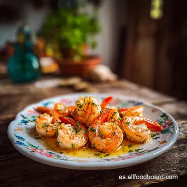 Gambones al Ajillo Receta Espa&ntilde;ola en 18 Min Tarjeta de receta