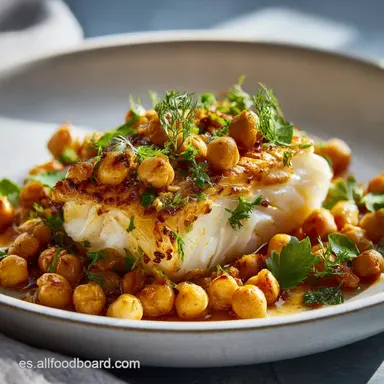 Garbanzos con Bacalao Receta Casera para 4 Tarjeta de receta