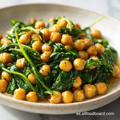Garbanzos con Espinacas para 4 Raciones Tarjeta de receta