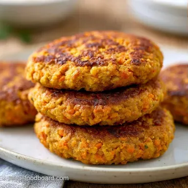 Avena Y Lentejas para 8 Hamburguesas Tarjeta de receta