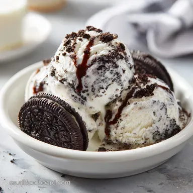 Helado de Oreo Cremoso Sin Horno: 8h 15min Tarjeta de receta