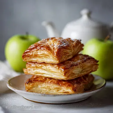 Receta con Hojaldre de Manzana: Horno-Solo Caramelizada Tarjeta de receta