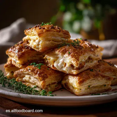 Hojaldre Salado: Capas Crujientes y Centro Fundido Tarjeta de receta