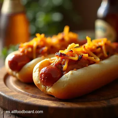 Hot Dog Horneado F&aacute;cil Perros Calientes con Costra Crujiente Tarjeta de receta