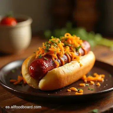 Receta Hot Dog al Horno Crujiente Quesoso y R&aacute;pido Tarjeta de receta