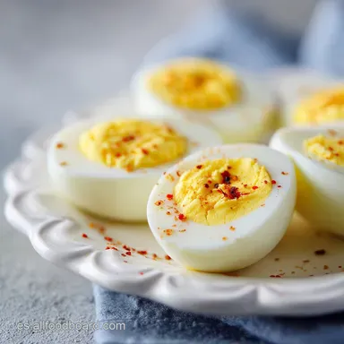 Huevos Pasados por Agua en 8 Minutos con Yema Sedosa Tarjeta de receta
