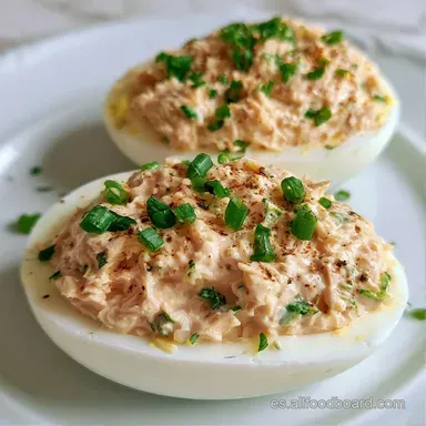Huevos Rellenos de At&uacute;n en 20 Minutos Tarjeta de receta