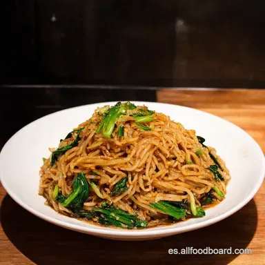 Japchae Aut&eacute;ntico La Receta Coreana que te Enamorar&aacute; Tarjeta de receta