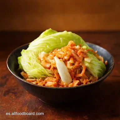 Kimchi Cl&aacute;sico Familiar Un Tesoro Coreano Napa Cabbage Tarjeta de receta