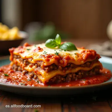 Haz esta lasaa de carne f&aacute;cil Receta casera que enamora Tarjeta de receta