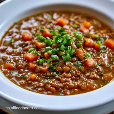 Lentejas Guisadas Económicas con Verduras Tarjeta de receta