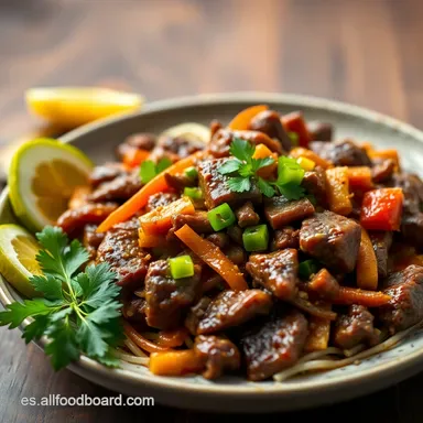 Lomo Saltado Peruano: &iexcl;El Salteado M&aacute;s Sabroso! Tarjeta de receta