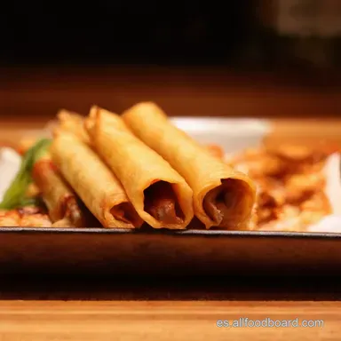 Lumpia Shanghai El Crujido Filipino Perfecto Tarjeta de receta