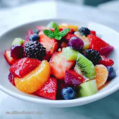 Macedonia De Frutas: Fresca y Natural Tarjeta de receta