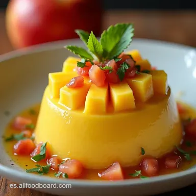 Mango Sago Delicia Un Postre Tropical Refrescante Tarjeta de receta