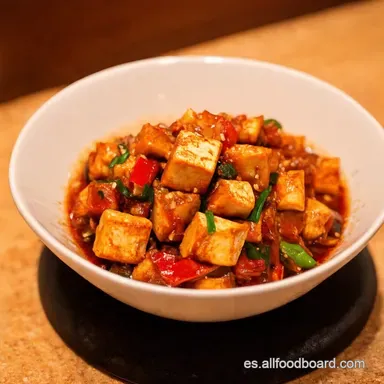 Mapo Tofu Casero de Sichuan Receta Aut&eacute;ntica y Picante Tarjeta de receta