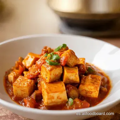 Mapo Tofu Aut&eacute;ntico y F&aacute;cil Receta China para Chuparse los Dedos Tarjeta de receta