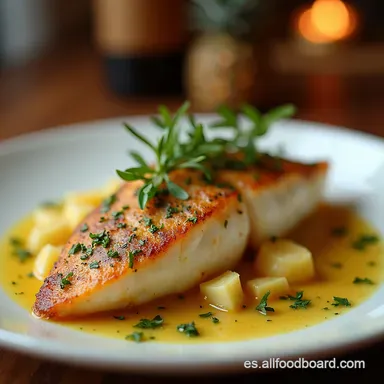 Receta de Pescado Jugoso Merluza al Horno con Ali&ntilde;o de Ajo y Guindilla F&aacute;cil Tarjeta de receta